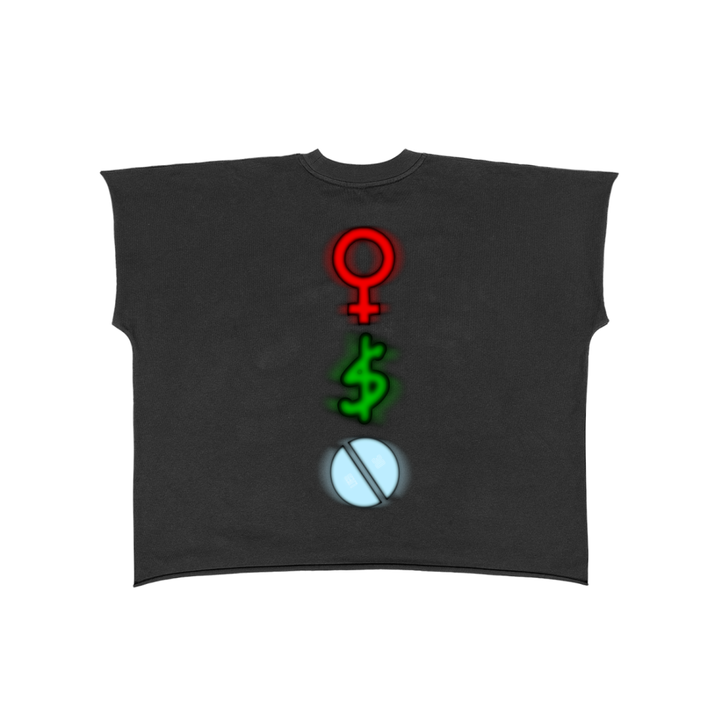 Sex Money and Drugs Raw Hem T